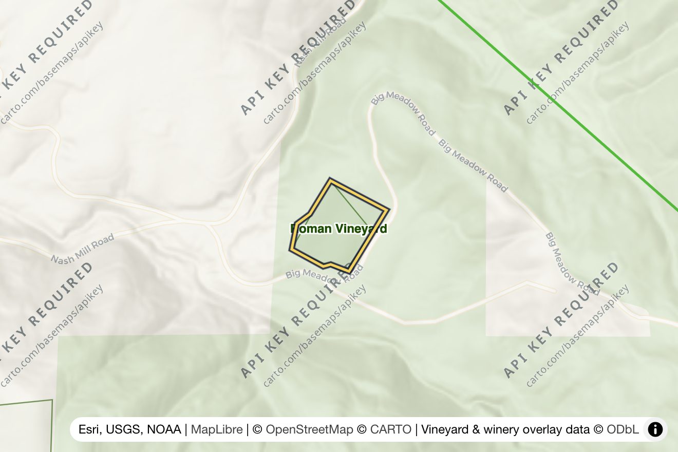 Map of Roman Vineyard