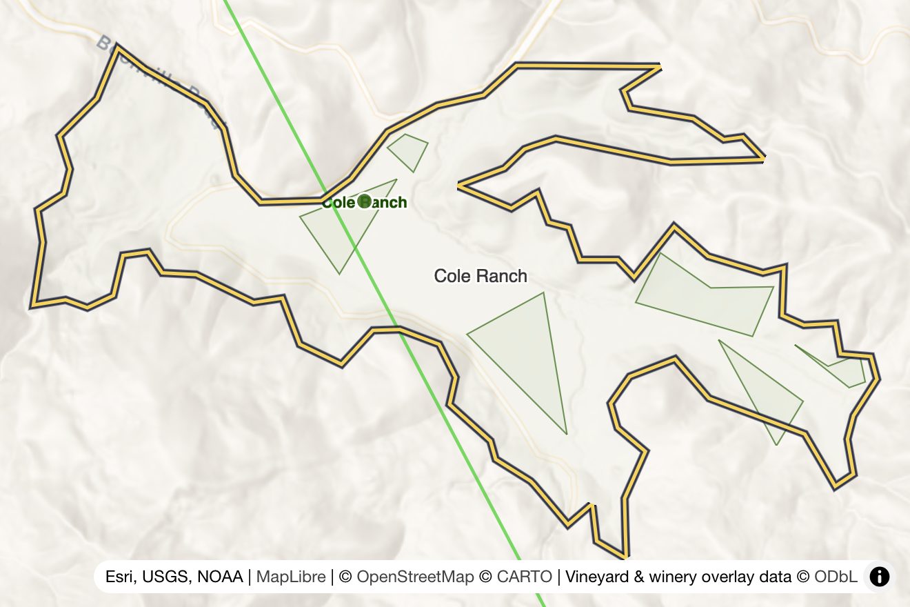 Map of Cole Ranch