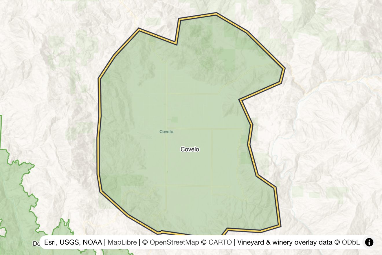 Map of Covelo