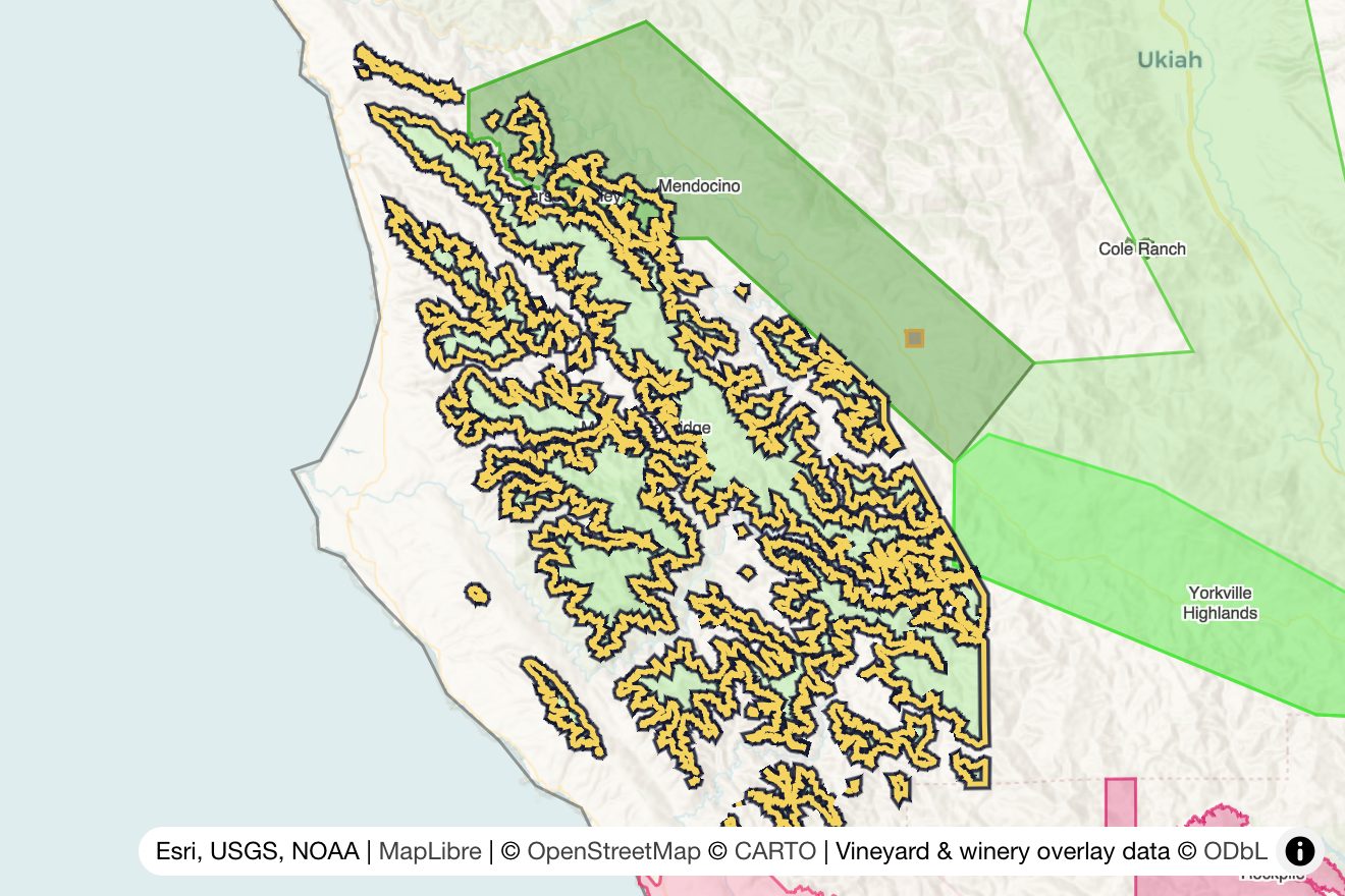 Map of Mendocino Ridge