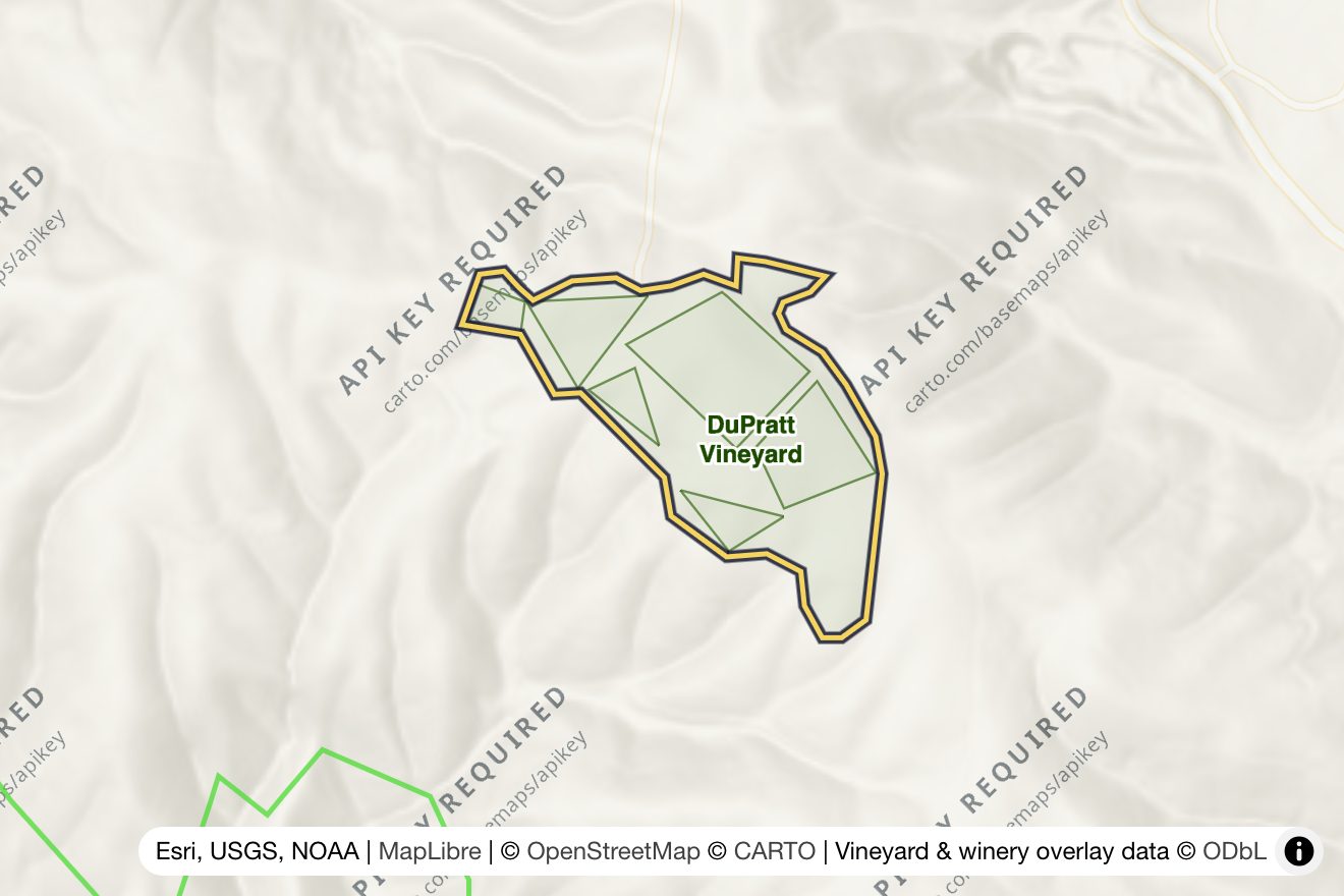 Map of DuPratt Vineyard
