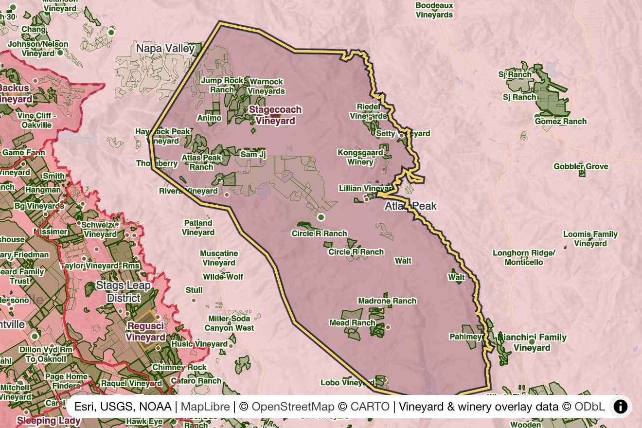 Map of Atlas Peak
