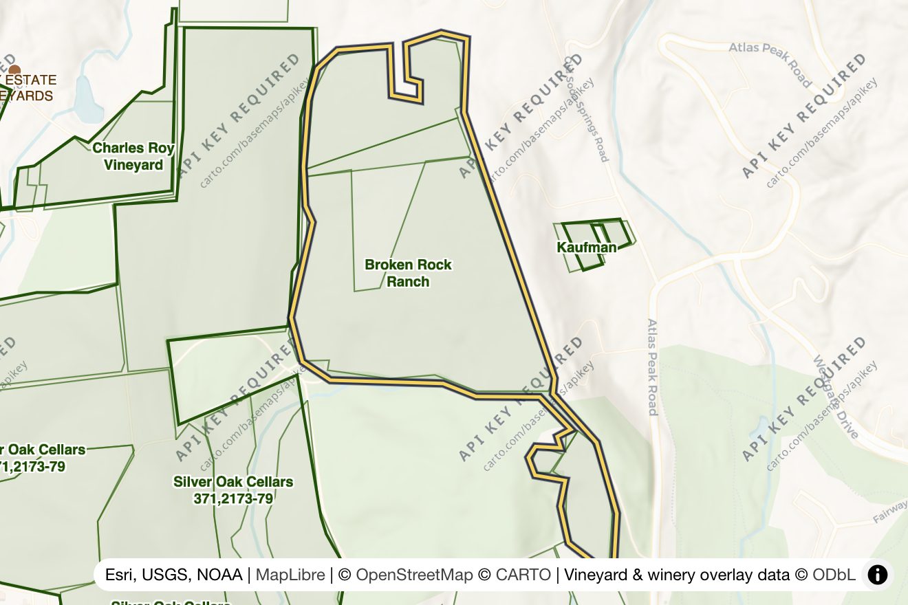 Map of Broken Rock Ranch