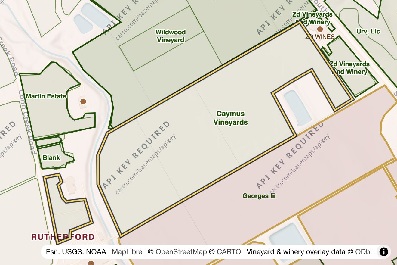 Map of Caymus Vineyards