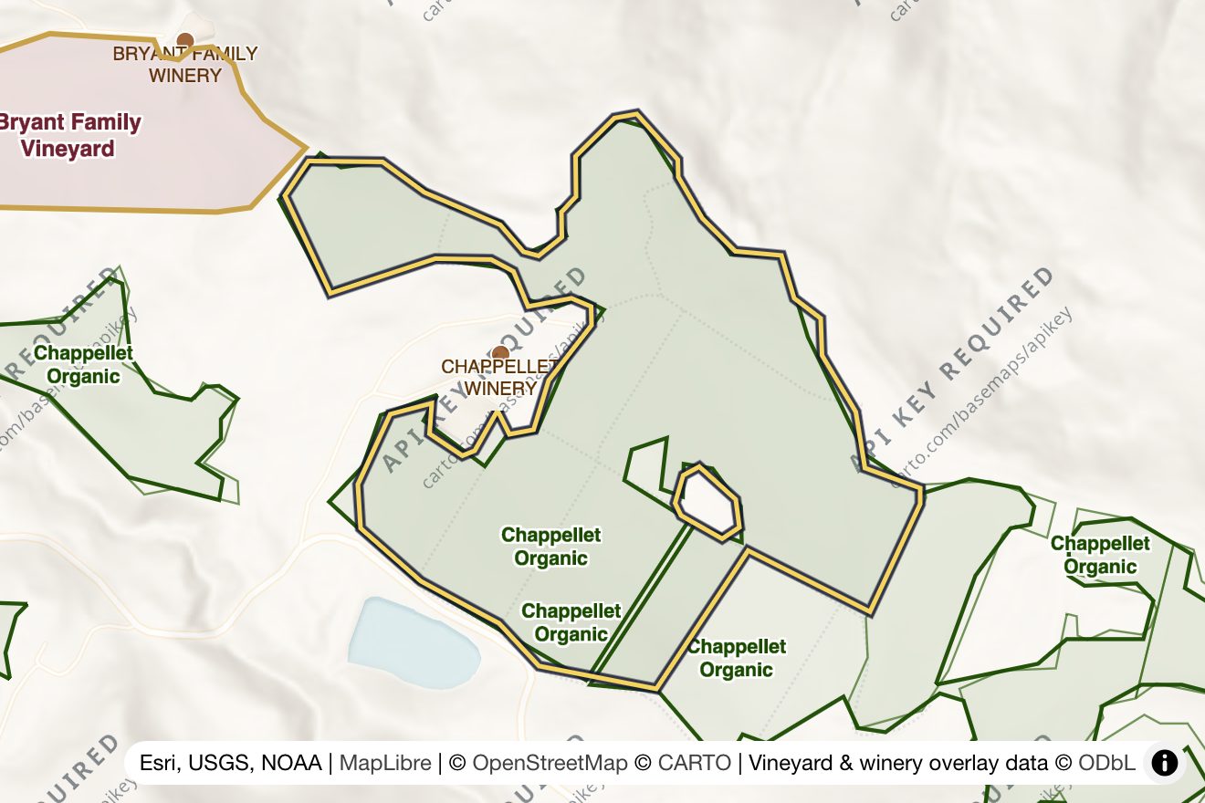 Map of Chappellet Vineyard