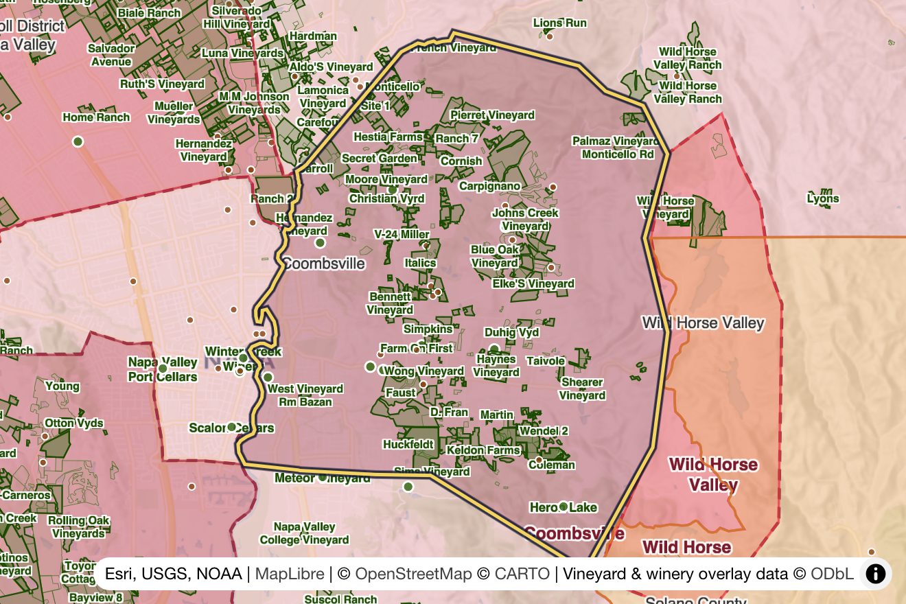 Map of Coombsville
