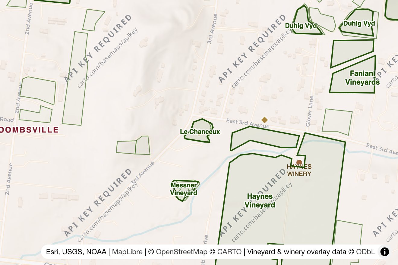 Map of Farella Vineyard