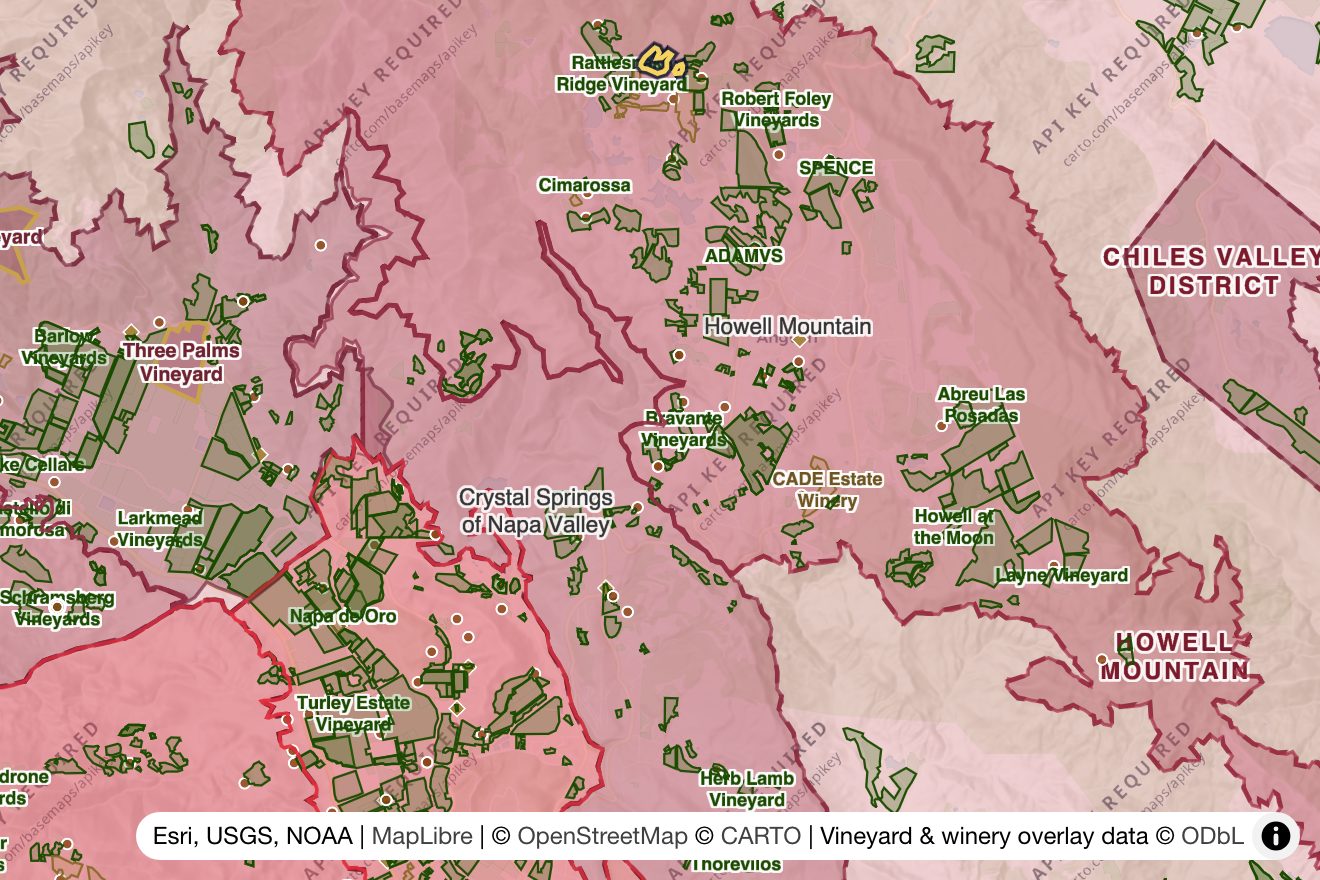 Map of Dragon Vineyard