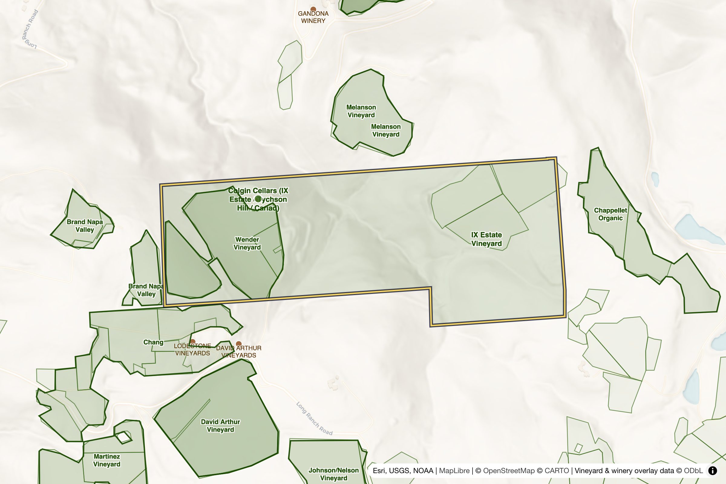 Map of IX Estate Vineyard