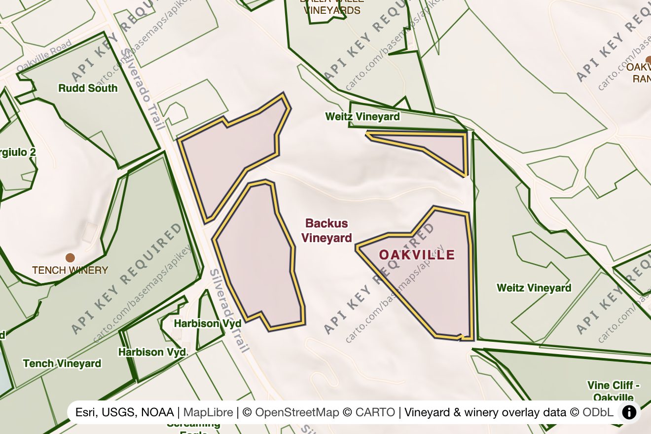 Map of Backus Vineyard