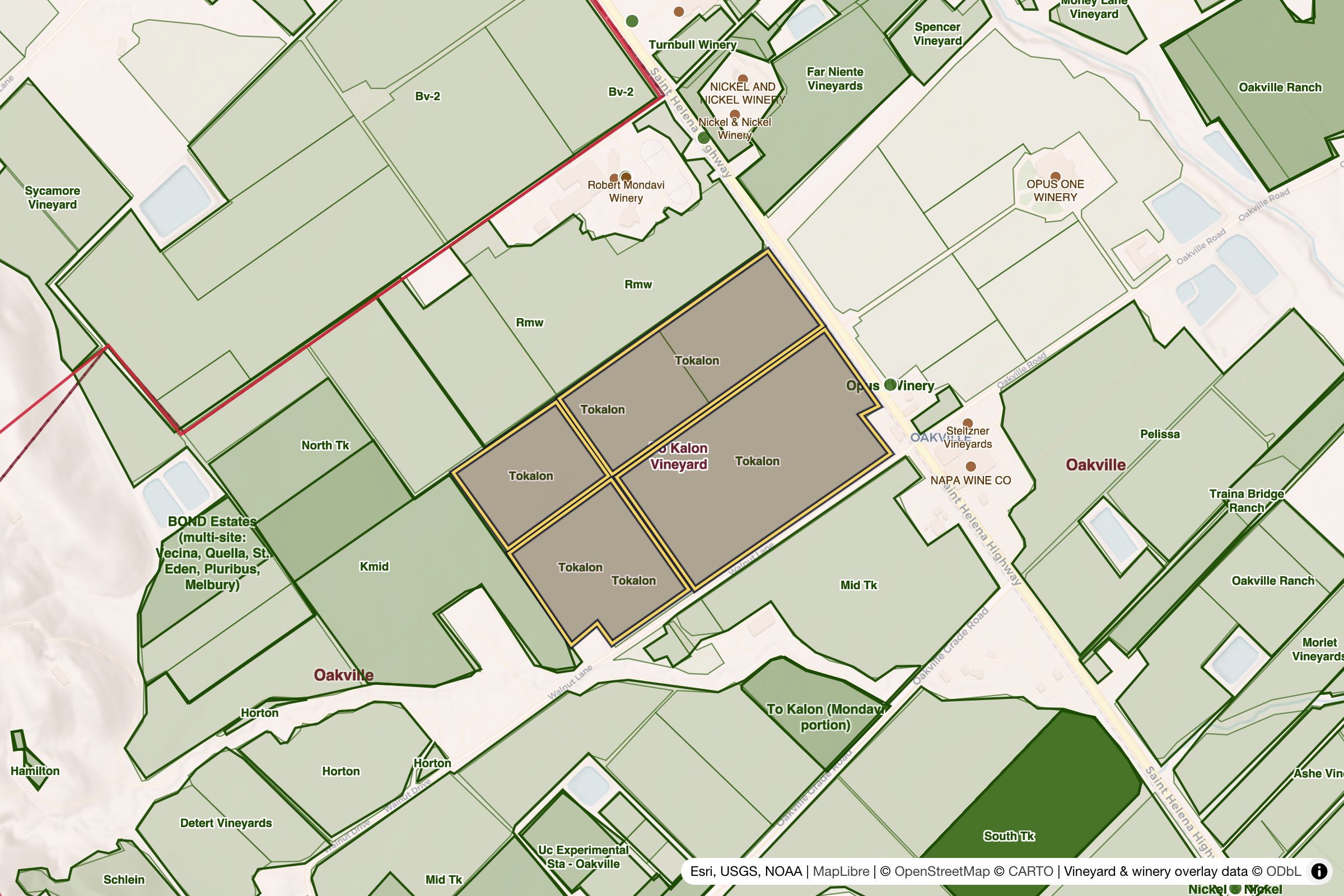 Map of Beckstoffer To Kalon