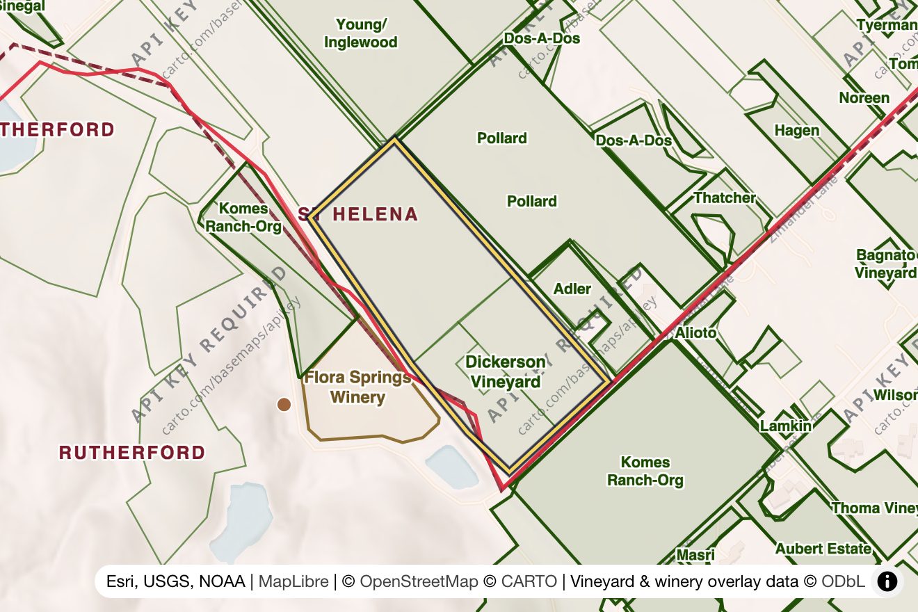 Map of Dickerson Vineyard