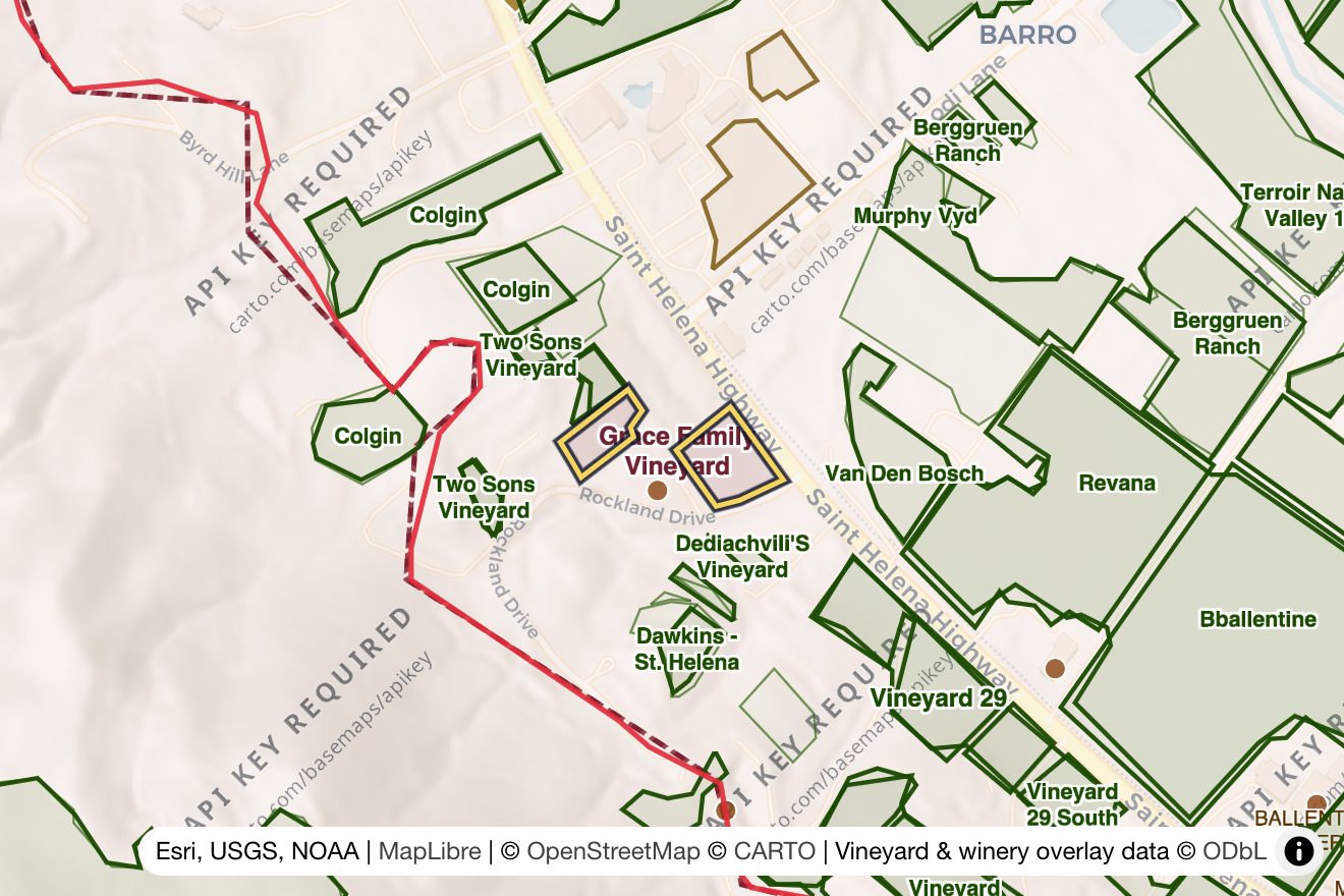 Map of Grace Family Vineyard