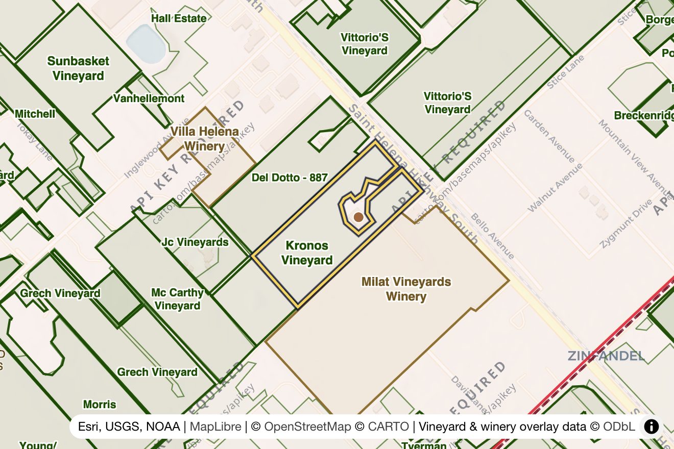 Map of Kronos Vineyard
