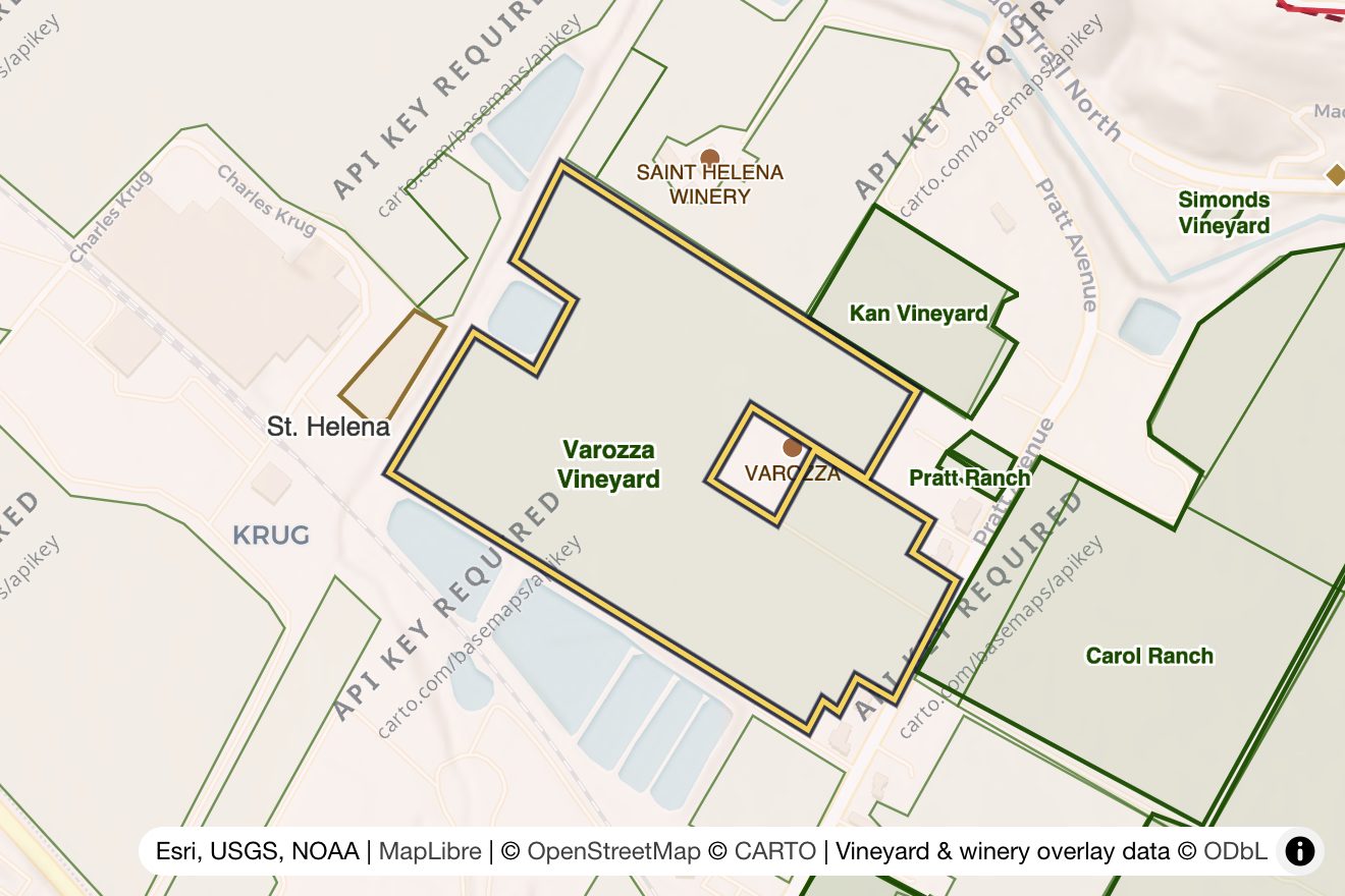 Map of Varozza Vineyard