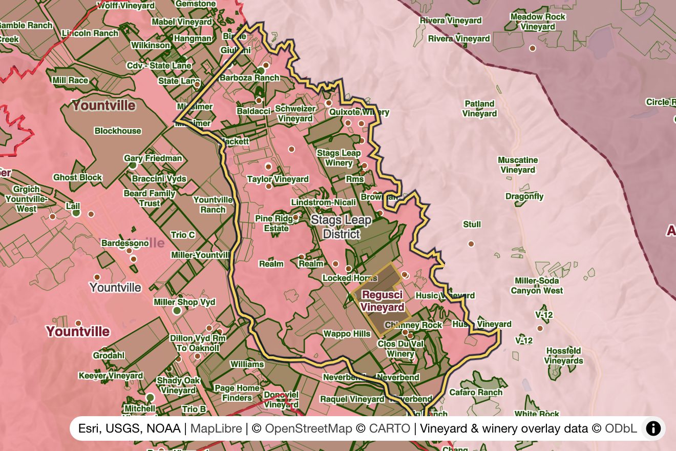 Map of Stags Leap District