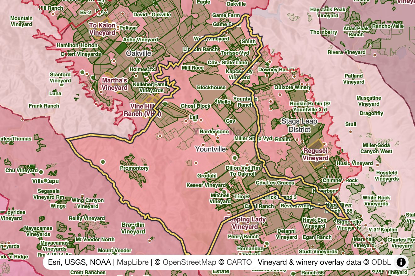 Map of Yountville