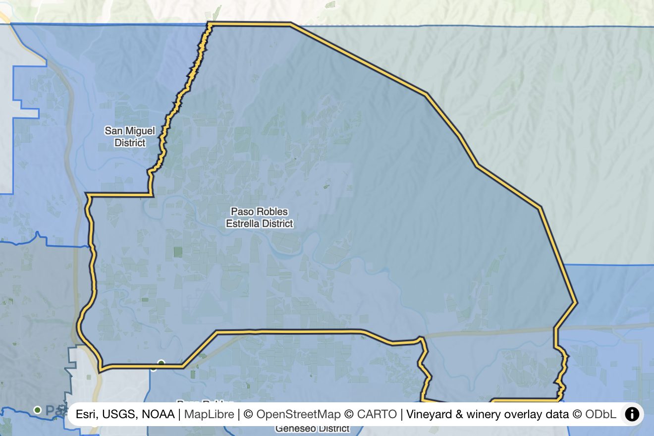 Map of Estrella District