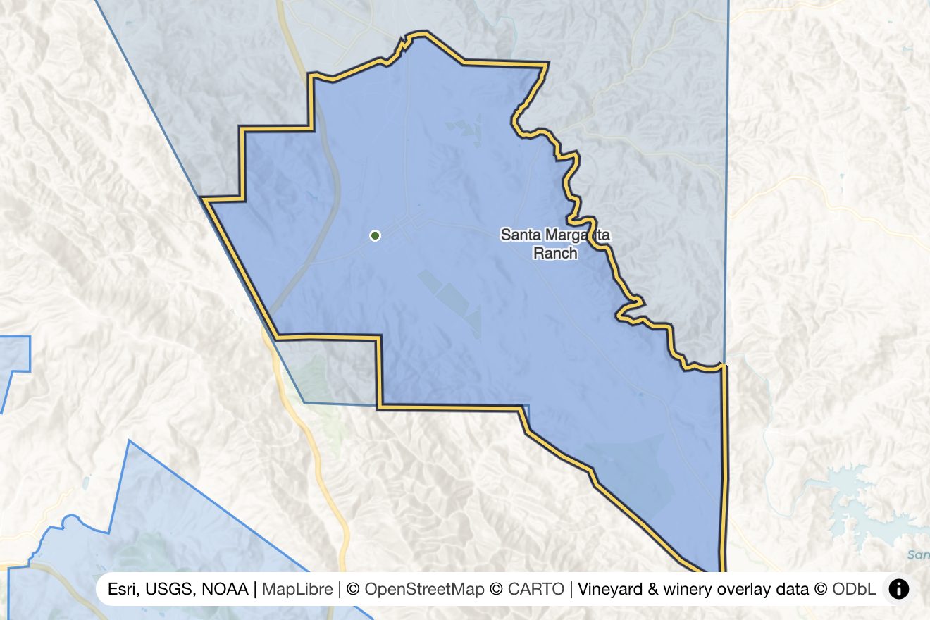 Map of Santa Margarita Ranch
