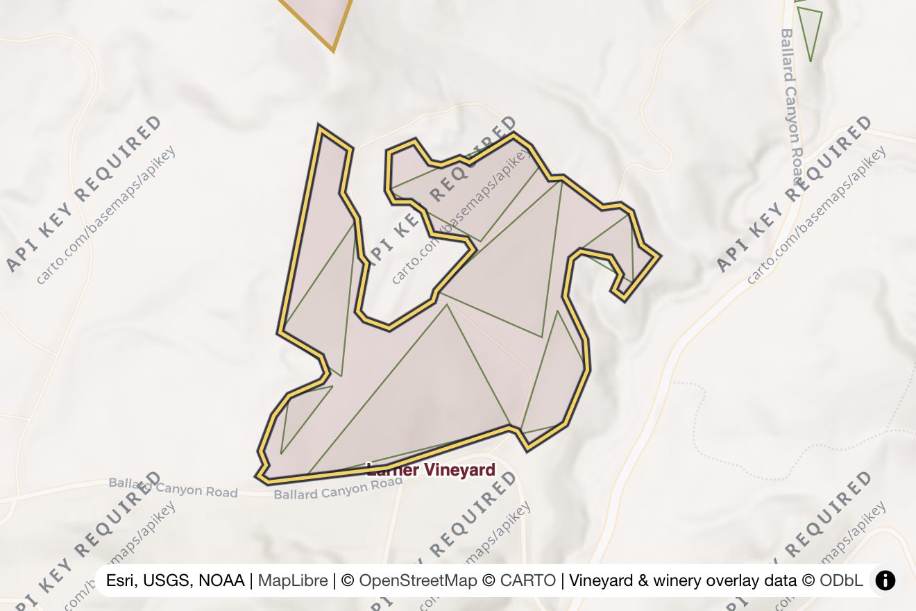 Map of Larner Vineyard