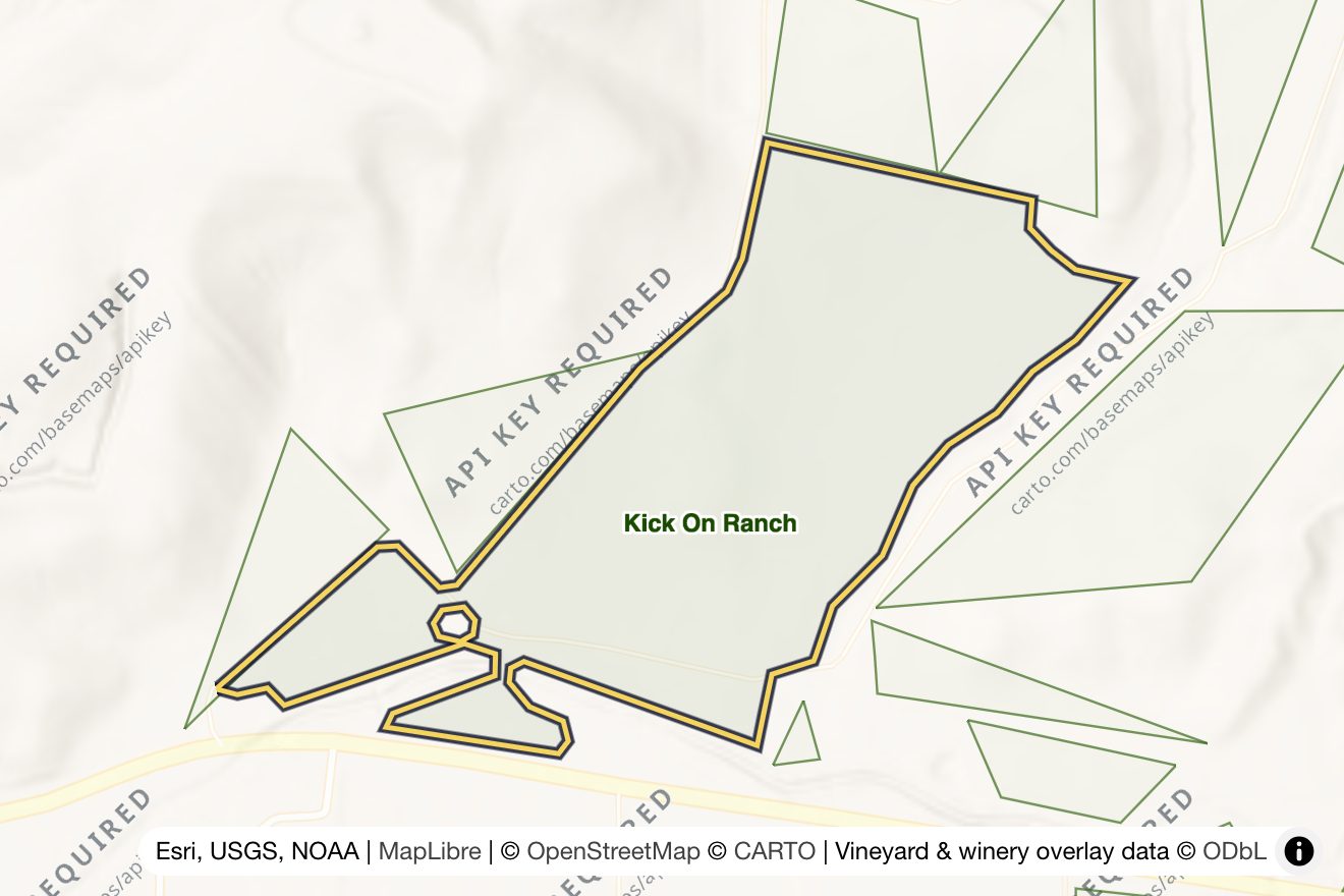 Map of Kick On Ranch