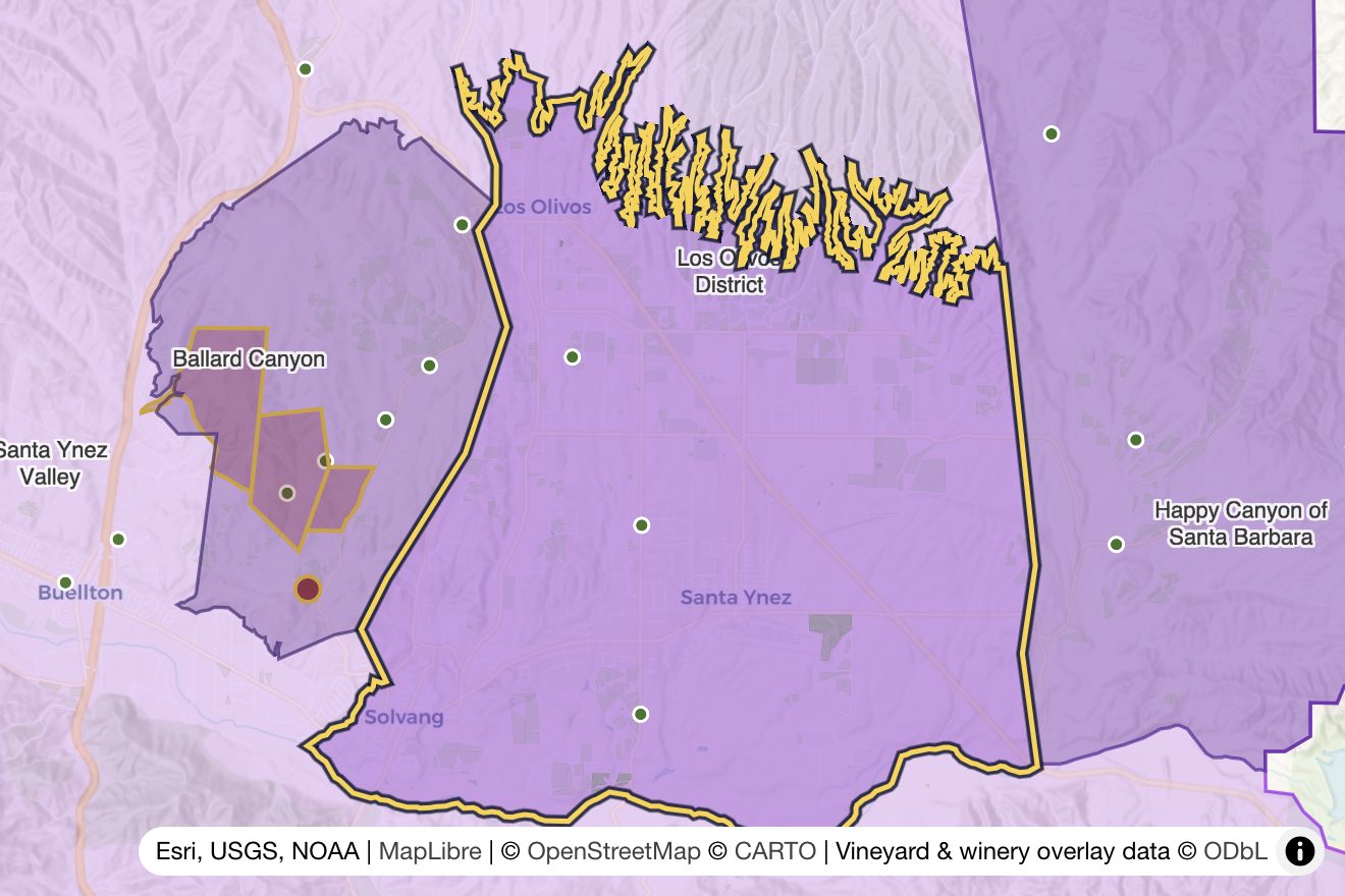 Map of Los Olivos District