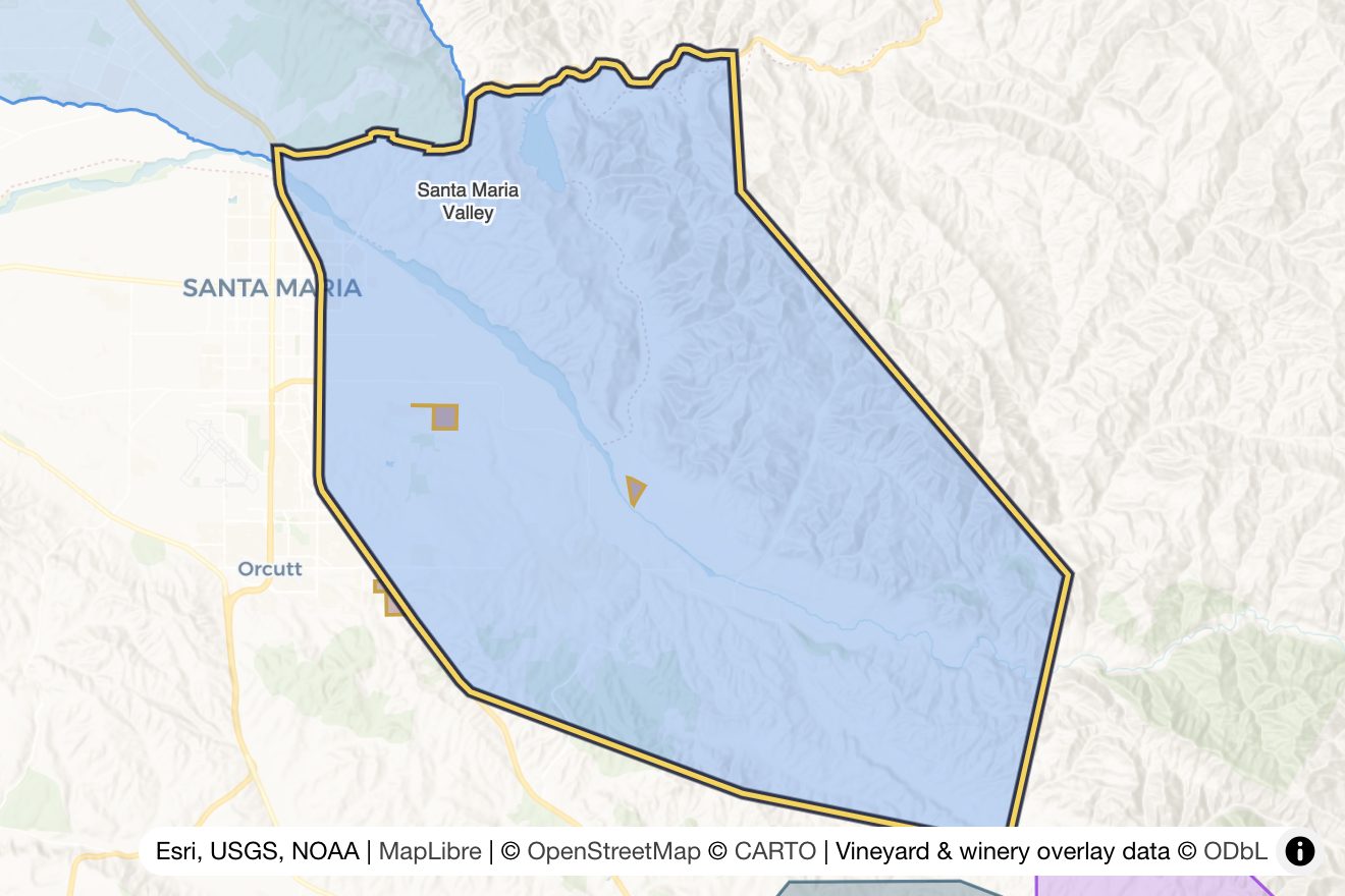 Map of Santa Maria Valley