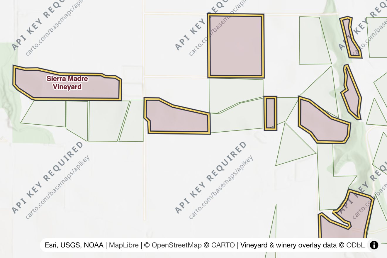 Map of Sierra Madre Vineyard
