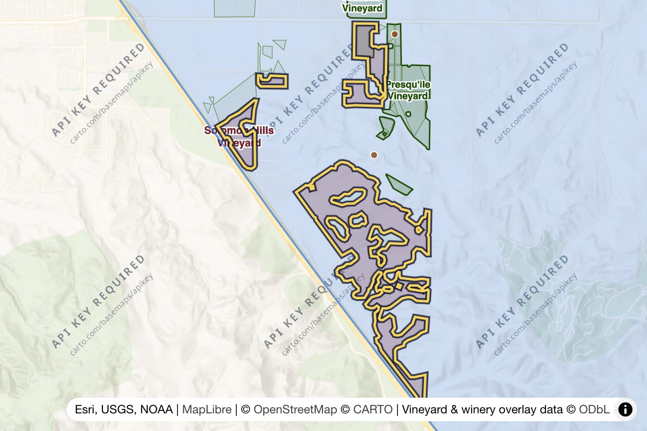 Map of Solomon Hills Vineyard