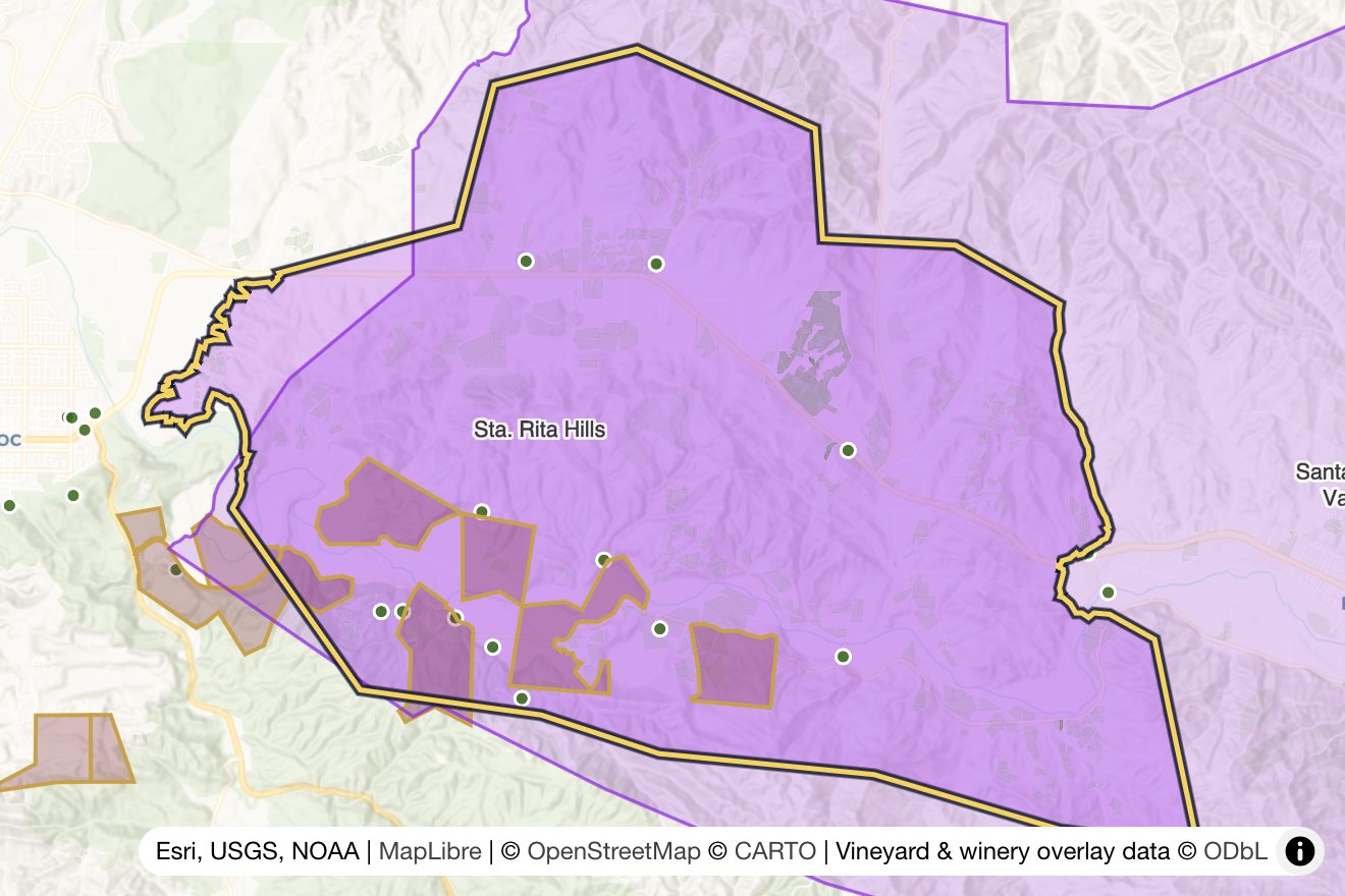 Map of Santa Rita Hills