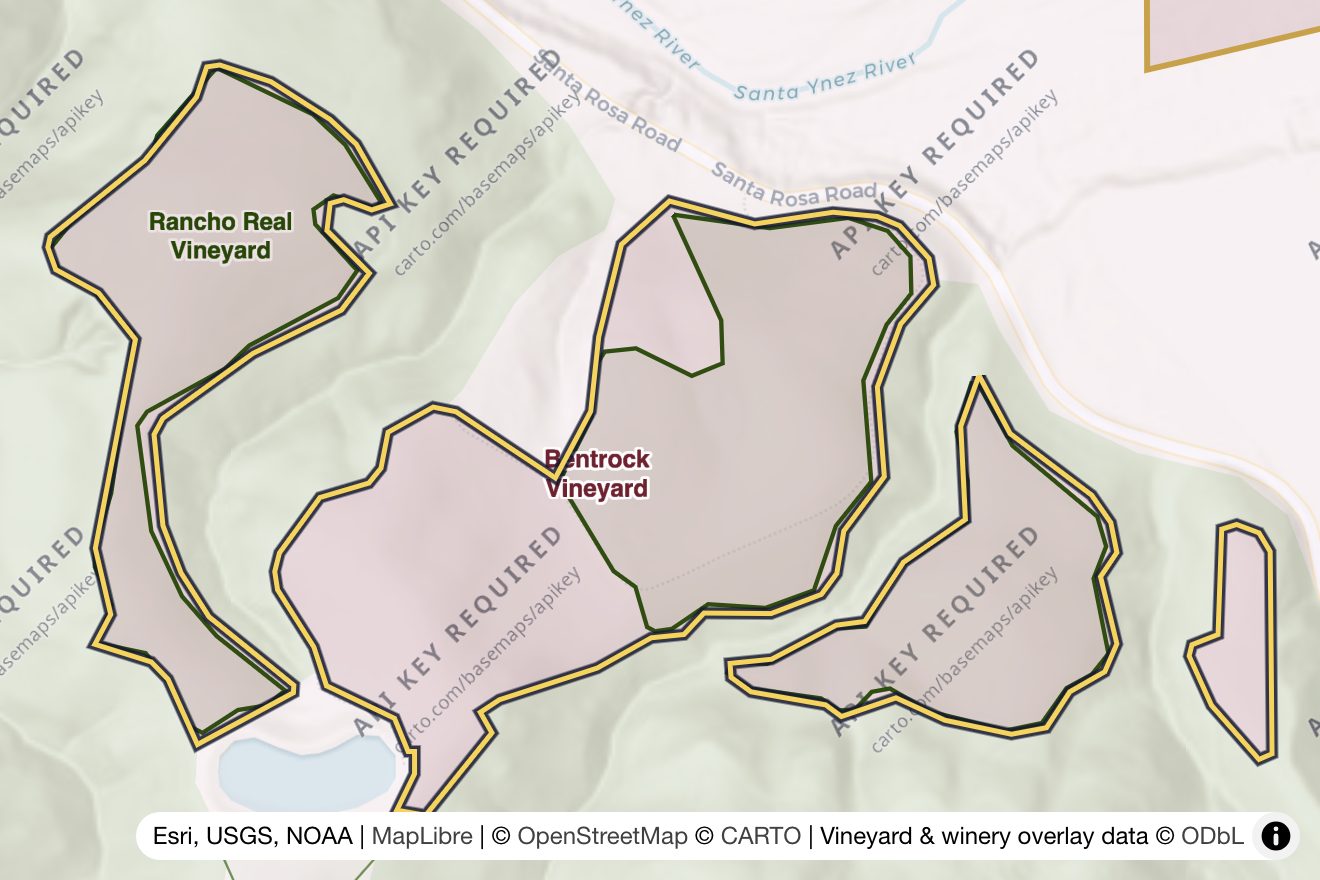 Map of Bentrock Vineyard