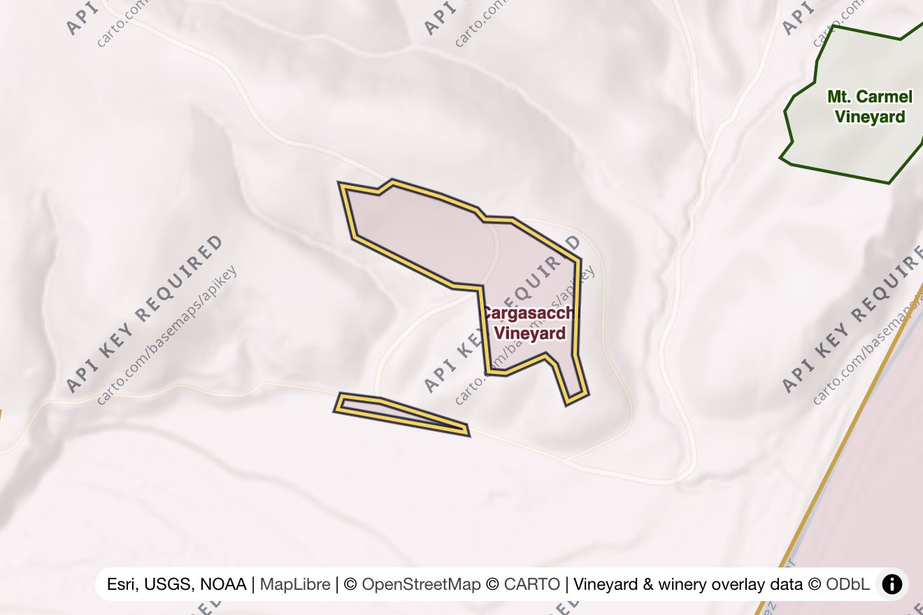 Map of Cargasacchi Vineyard