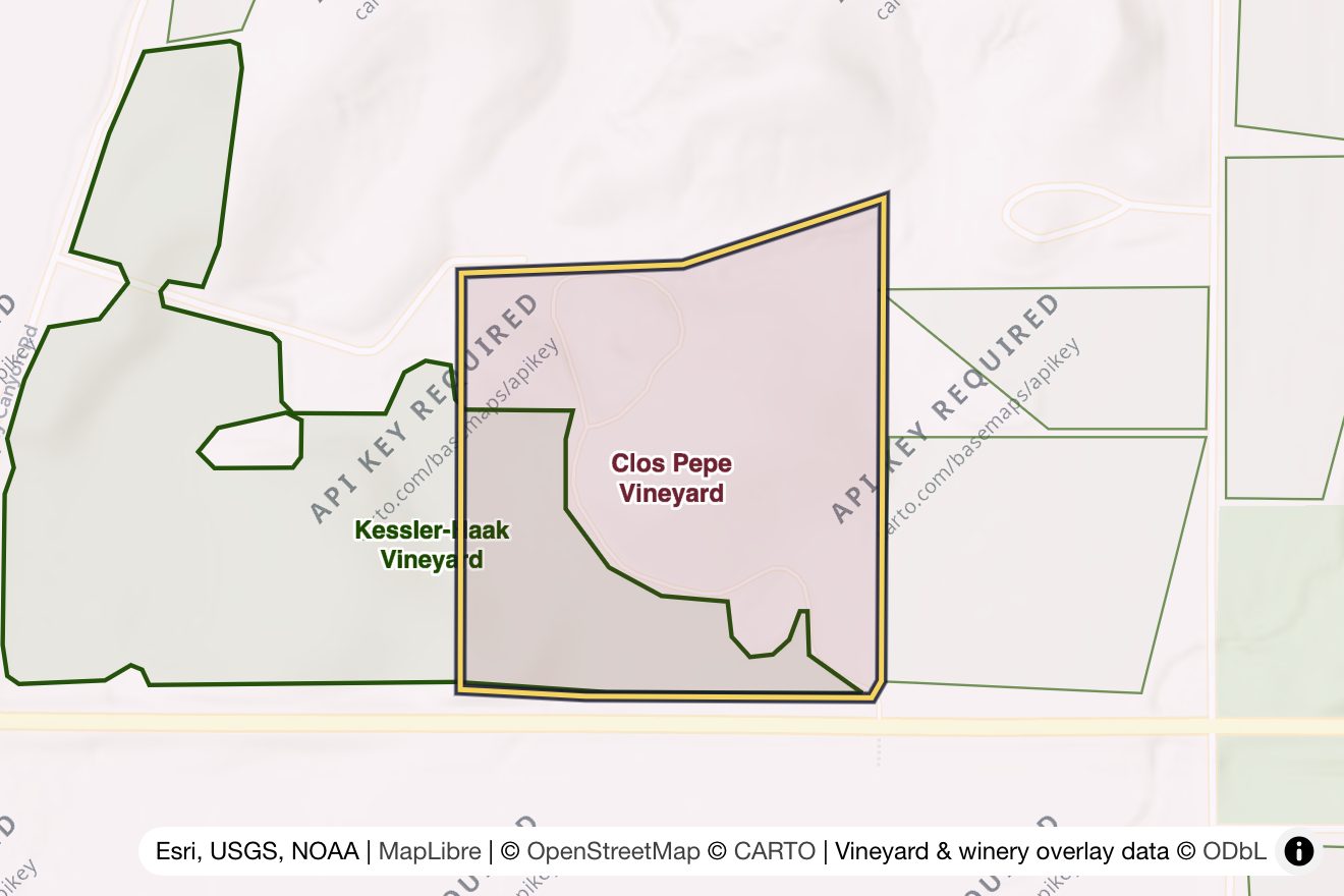 Map of Clos Pepe Vineyard