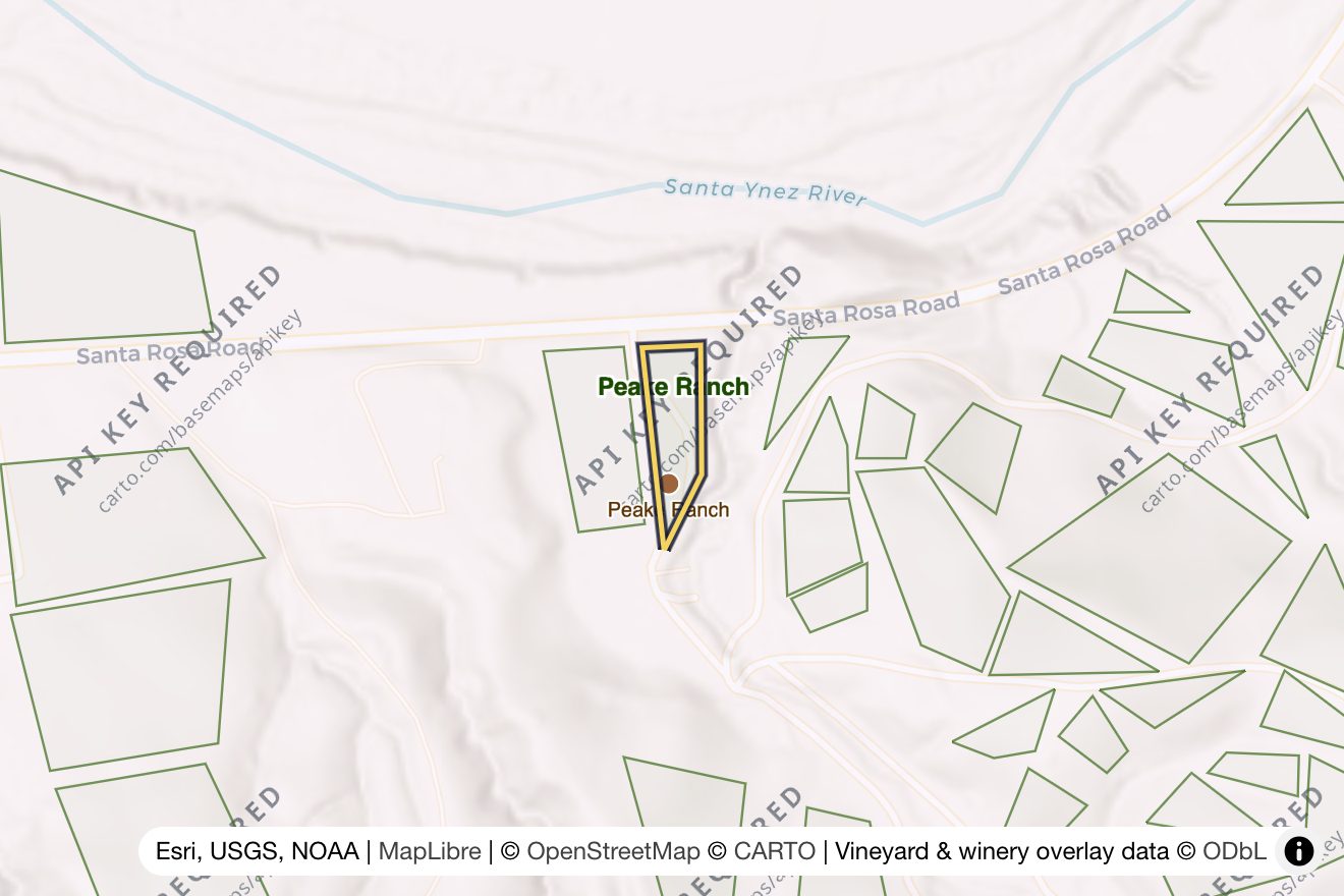 Map of Peake Ranch Vineyard