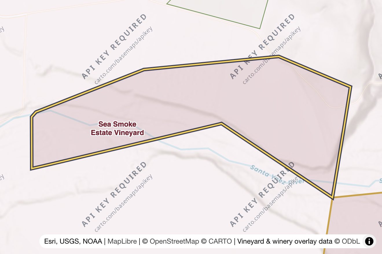 Map of Sea Smoke Estate Vineyard