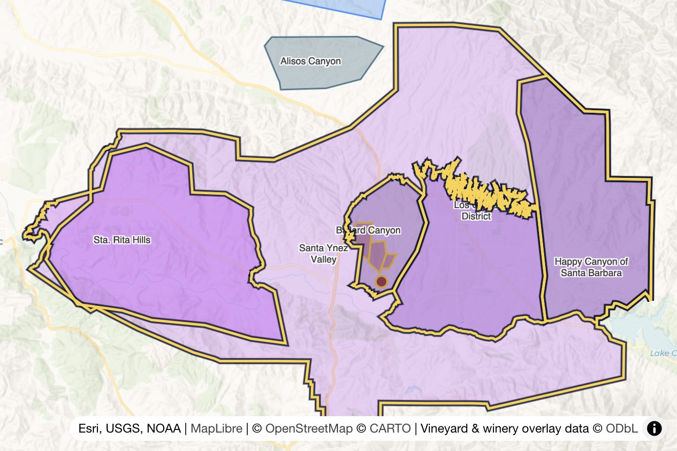 Map of Santa Ynez Valley
