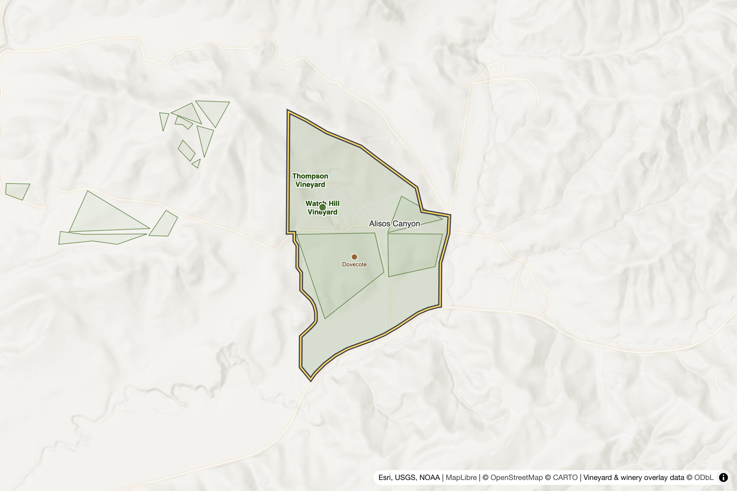 Map of Thompson Vineyard