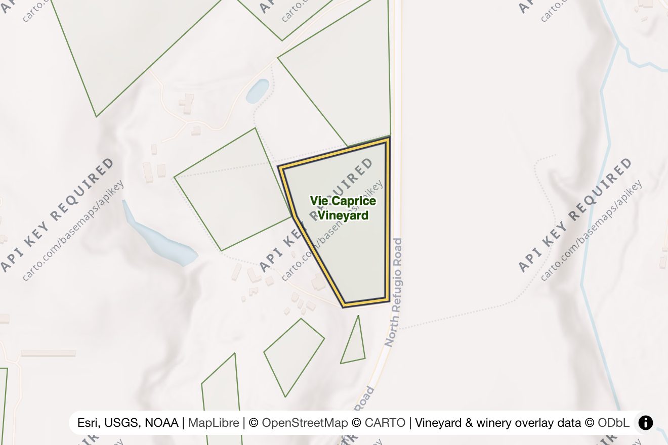Map of Vie Caprice Vineyard