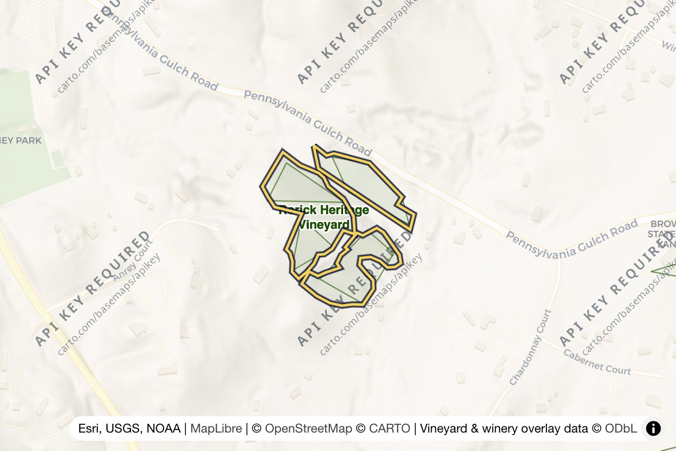 Map of Rorick Heritage Vineyard