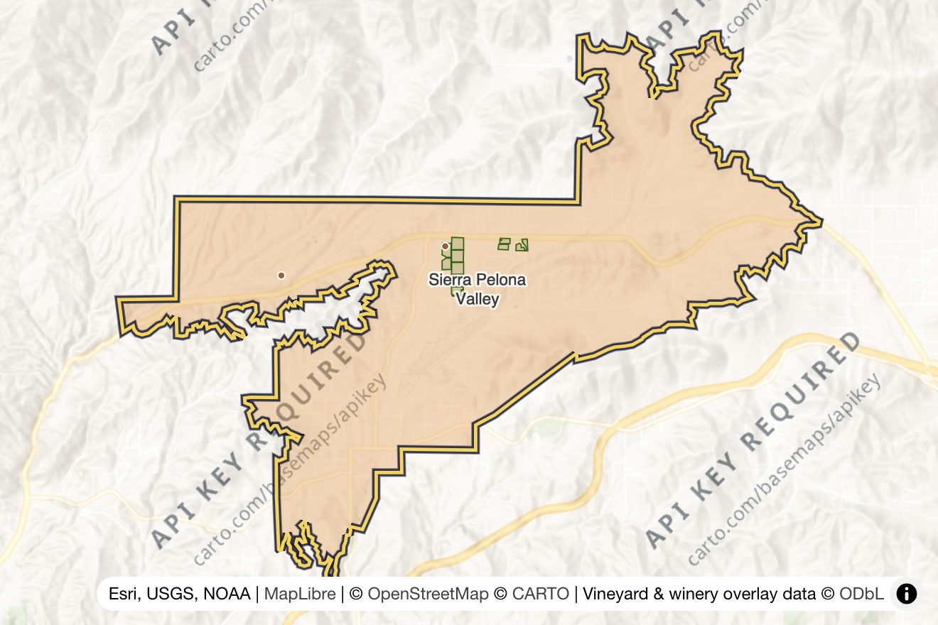 Map of Sierra Pelona Valley
