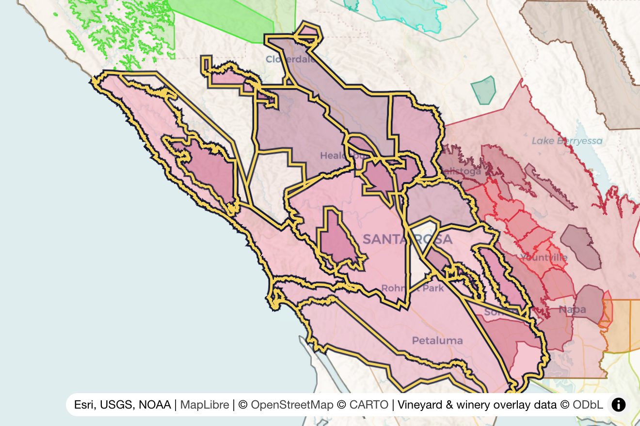 Map of Sonoma