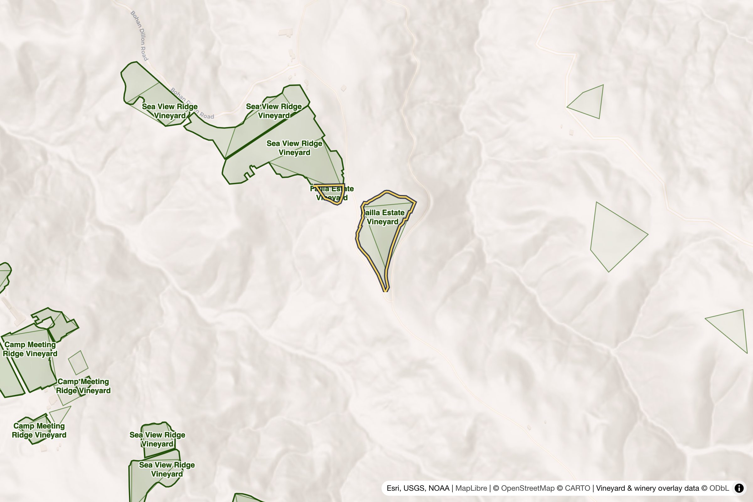 Map of Failla Estate Vineyard
