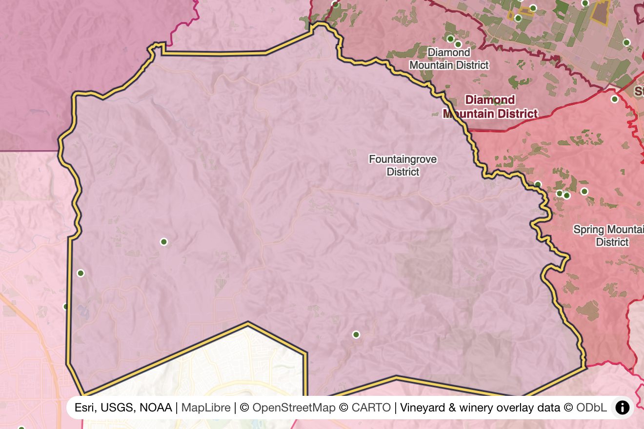 Map of Fountain Grove District