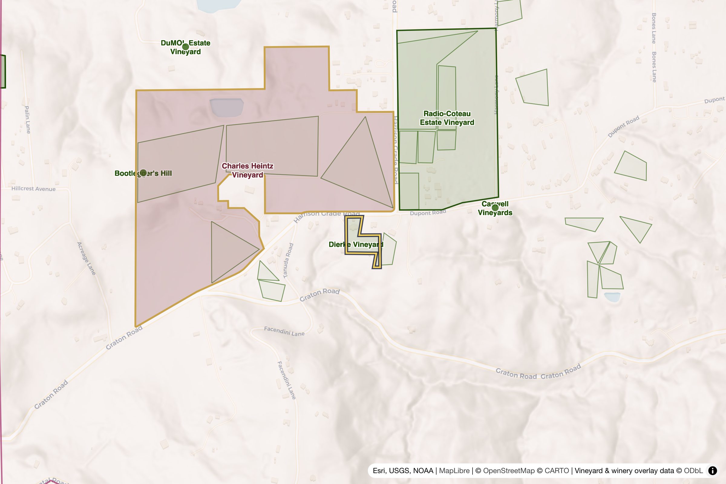 Map of Dierke Vineyard