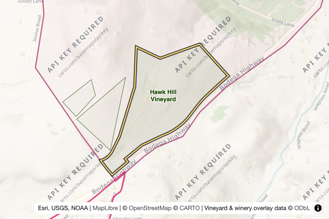 Map of Hawk Hill Vineyard