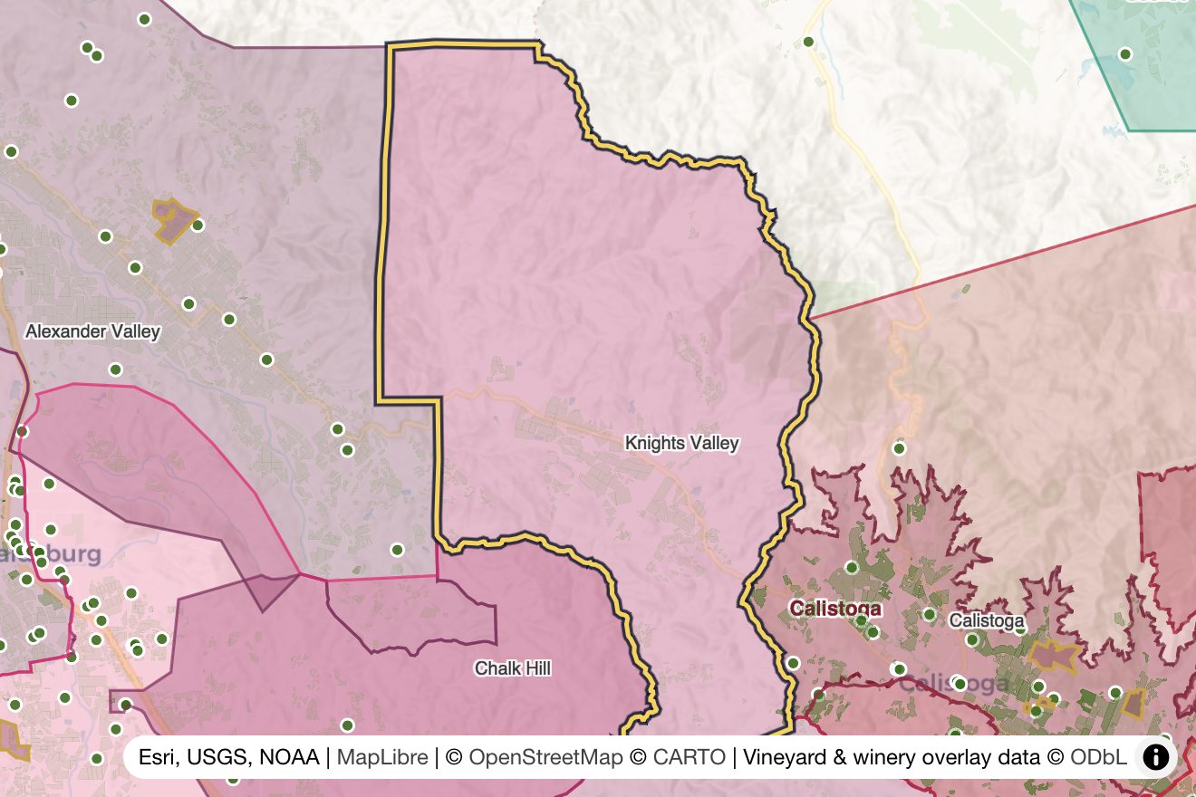 Map of Knights Valley