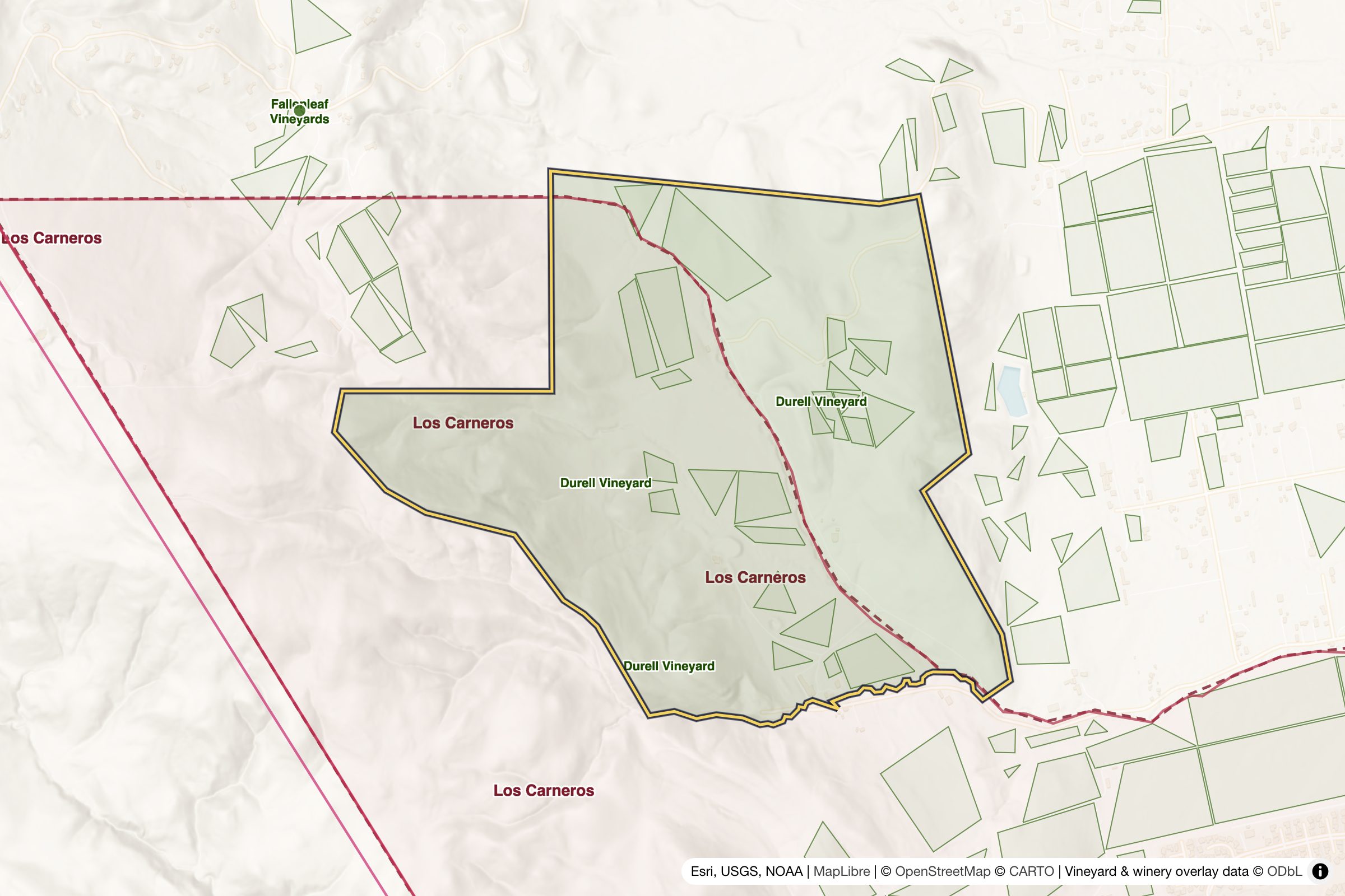 Map of Durell Vineyard