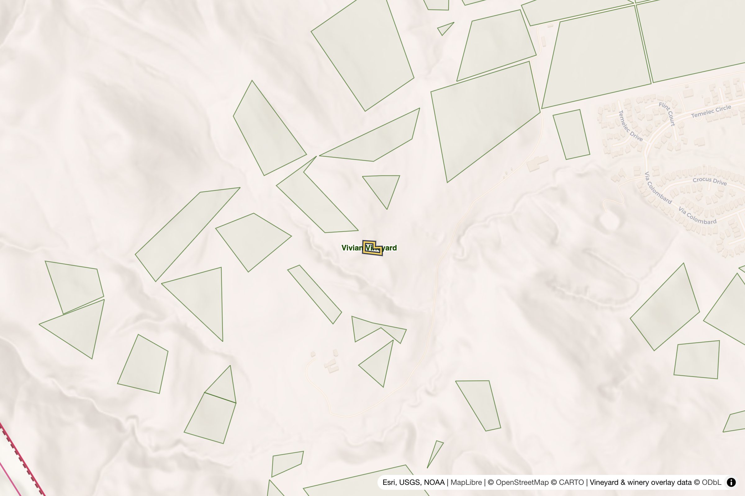 Map of Vivian Vineyard