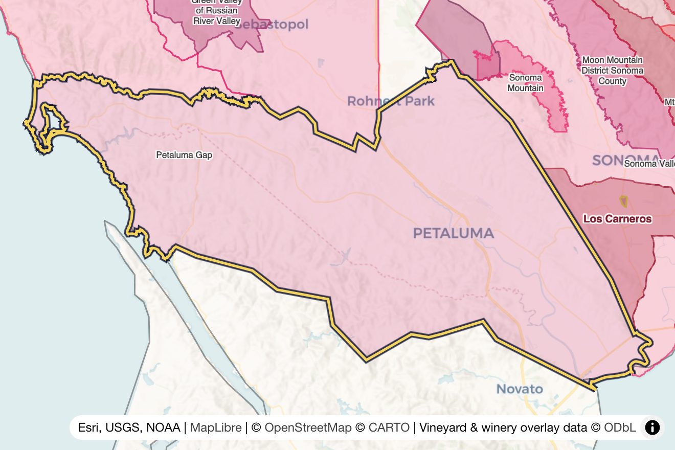 Map of Petaluma Gap
