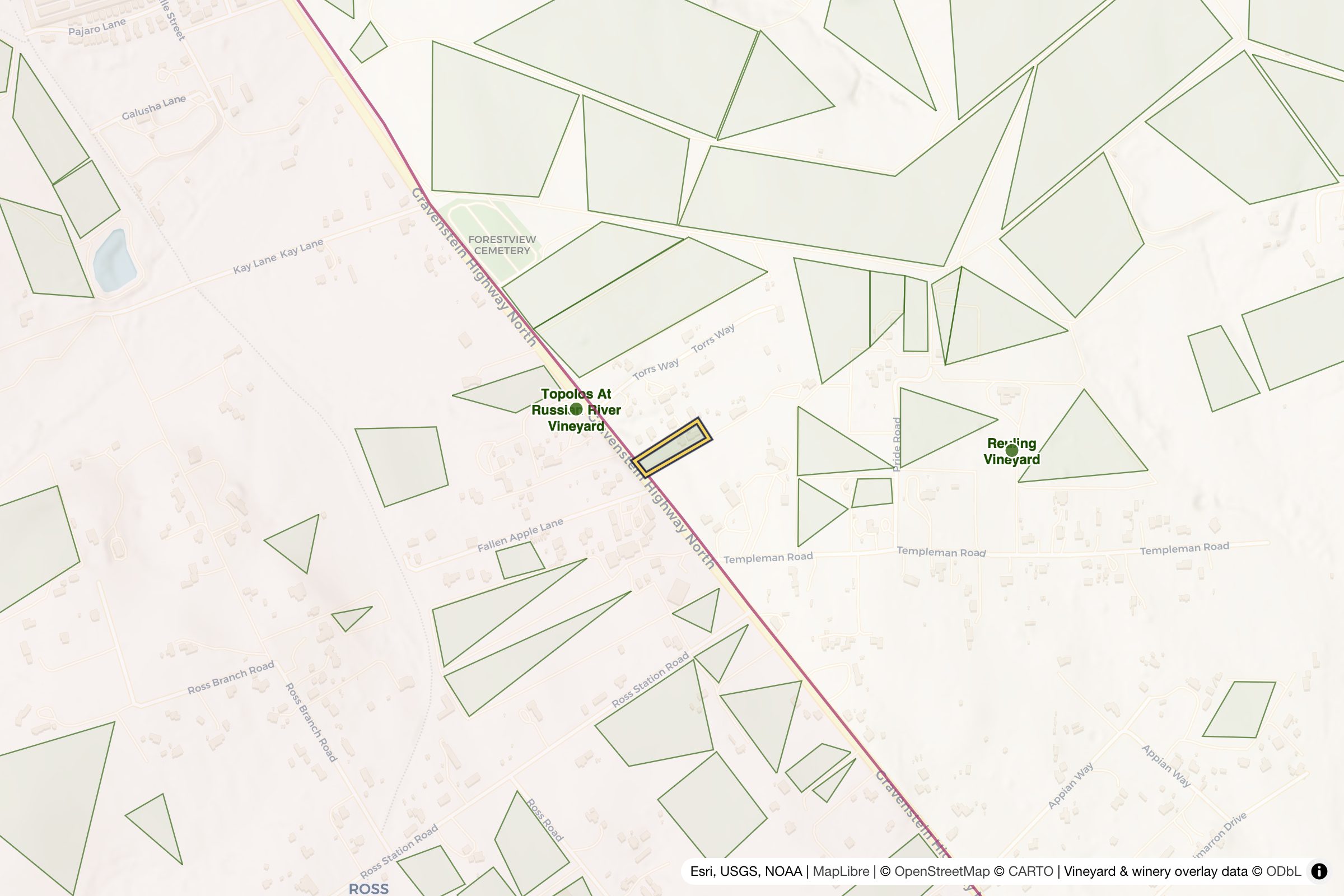 Map of DuMOL MacIntyre Estate Vineyard